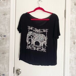 Cropped relaxed fit blouse